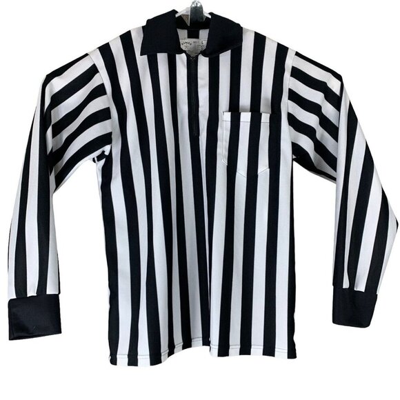 Vintage Referee Shirt Sz Large Long Sleeve 1/4 Zip Collared Ranger Athletic MFG - Picture 1 of 3